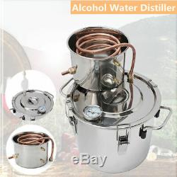 2GAL/8L Copper Moonshine Ethanol Alcohol Water Distiller Still Stainless Boiler