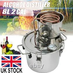 2Gal 8L Water Alcohol Distiller Moonshine Ethanol Copper Still Spirits Boiler UK