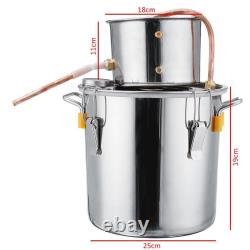 2Pots Home DIY Moonshine Still 5/8/10L Water Alcohol Distiller Boiler