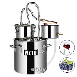 3/5/8 GAL Moonshine Alcohol Distiller Copper Wine Maker Water Still Boiler UK