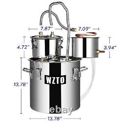 3/5/8 GAL Moonshine Alcohol Distiller Copper Wine Maker Water Still Boiler UK