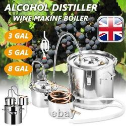 3 /5/8 Gal Copper Alcohol Moonshine Ethanol Still Spirits Boiler Water Distiller