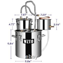 3/5/8 Gal Moonshine Alcohol Distiller Copper Wine Maker Water Still Boiler UK