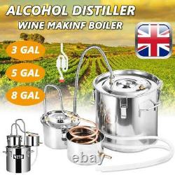 3/5GAL 8 Gal Copper Distiller Moonshine Still Ethanol Alcohol Water Still Boiler
