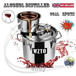 3 GAL 2POTS Moonshine Alcohol Distiller Copper Wine Maker Water Still Boiler UK