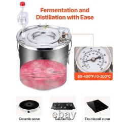 3 Gallon Stainless Steel Moonshine Still Alcohol Distiller Brewing Kit
