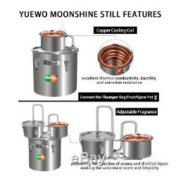 3 Pots 10-30L DIY Moonshine Still Spirits Brandy Distiller Essential Oil Water