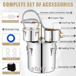 3 Pots 22L Stainless Steel Water Alcohol Distiller Moonshine Still Distiller