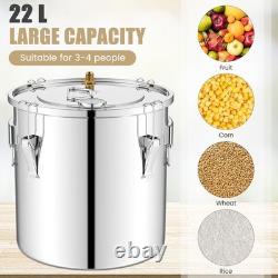 3 Pots 22L Stainless Steel Water Alcohol Distiller Moonshine Still Distiller