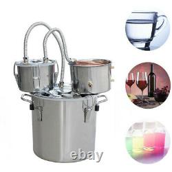 3 Pots 3 Gal Alcohol Distiller Moonshine Still Boiler 12L Stainless Steel Copper