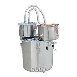 3 Pots 3 Gal Alcohol Distiller Moonshine Still Boiler 12L Stainless Steel Copper