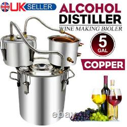 3 Pots 5 Gal Moonshine Alcohol Distiller Copper Wine Maker Water Still Boiler UK