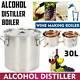 3 Pots 8 Gal Alcohol Distiller Moonshine Still Boiler Stainless Steel Copper Uk