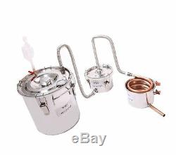 3 Pots DIY 5 Gal 20 Litres Copper Alcohol Moonshine Ethanol Still Spirits Boiler