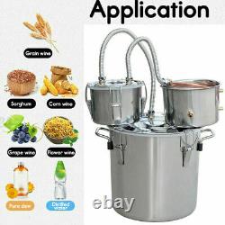 3 Pots DIY Moonshine Still Copper Water Alcohol Distiller Home Brew Wine Kits UK