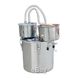 3 Pots Home Alcohol Distiller Moonshine Still Boiler Stainless Copper 3 Gal 12L