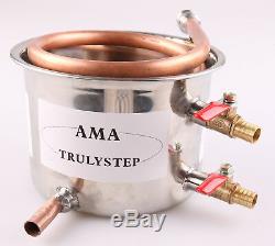 3 Pots Home Distiller Boiler Moonshine Still COPPER Alcohol Oil Brandy Brew Kit