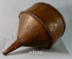 3 pieces from an Antique PRIMITIVE Copper MOONSHINE STILL Funnel and 2 Piece Str