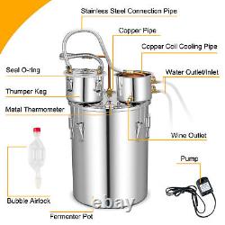 38L Stainless Steel Water Alcohol Distiller 3 Pots Moonshine Still Distiller