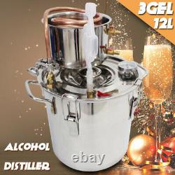 3GAL 12L Copper Distiller Moonshine Ethanol Alcohol Water Still Boiler UK