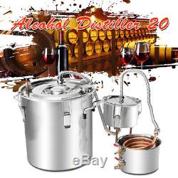 3POT 5Gal Wine Alcohol Water Distiller Moonshine Still Boiler Stainless Copper