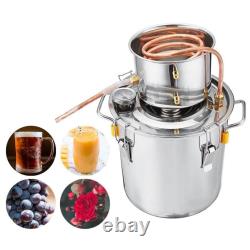 5/8/10L 2 POT Alcohol Distiller Brewing Kit Moonshine Still Wine Boiler