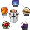 5/8/10l 2 Pot Water Wine Alcohol Distiller Moonshine Still Boiler Home Diy