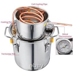 5/8/10L Alcohol Distiller Brewing Kit Moonshine Still Steel Wine Boiler Home