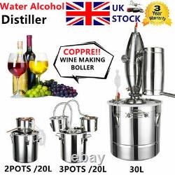 5/8 Gal Moonshine Alcohol Distiller Copper Wine Maker Water Still Boiler Brewing