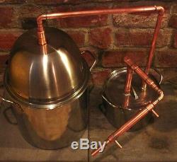 5 GALLON Steel Copper Pot Still Boiler & Thumper Distill Distillation Moonshine