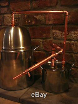 5 GALLON Steel Copper Pot Still Boiler & Thumper Distill Distillation Moonshine