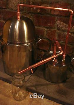 5 GALLON Steel Copper Pot Still Boiler & Thumper Distill Distillation Moonshine