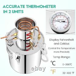 5 Gal 20L 2 Pots Moonshine Still Water Alcohol Distiller Whiskey Still Boiler