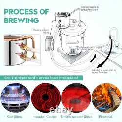 5 Gal 20L Copper Alcohol Moonshine Ethanol Still Spirits Boiler Water Distiller