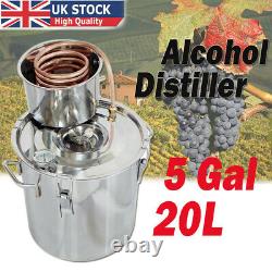 5 Gal 20L Moonshine Still Spirits Water Alcohol Water Distiller Copper Stainless