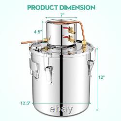 5 Gal 20l Moonshine Still Spirits Water Distiller 2 Pot Diy Home Brewing