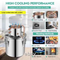 5 Gal Copper Alcohol Moonshine Ethanol Still Spirits Boiler Water Distiller 20L