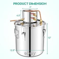 5 Gal Copper Alcohol Moonshine Ethanol Still Spirits Boiler Water Distiller 20L