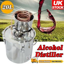 5 Gal Moonshine Alcohol Distiller Copper 20L Wine Maker Water Still Boiler Kit
