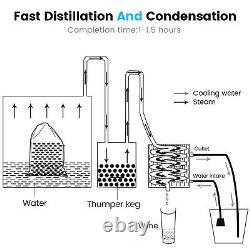 5 Gal Moonshine Still Spirits Kit Water Alcohol Distiller 3 Pot DIY Home Brewing