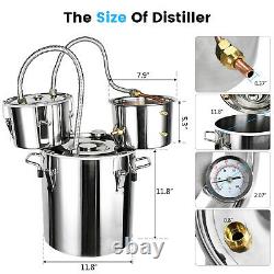 5 Gal Moonshine Still Spirits Kit Water Alcohol Distiller 3 Pot DIY Home Brewing