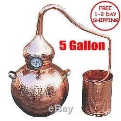 5 Gallon Pure Copper Alembic Still for whiskey, moonshine essential oils by Copp