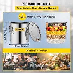 5 Gallon Stainless Steel Moonshine Still Distiller Home Brewing Kit with