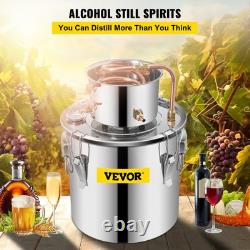 5 Gallon Stainless Steel Moonshine Still with Copper Tube and Thermometer for