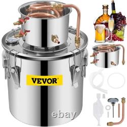 5 Gallon Stainless Steel Moonshine Still with Copper Tube and Thermometer for