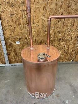 50 GALLON AUTHENTIC COPPER MOONSHINE STILL with THUMP KEG & WORM Electric Or Fire
