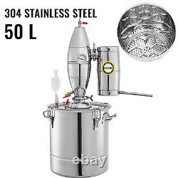 50L 13 Gal Water Wine Alcohol Distiller Moonshine Still Boiler Stainless Copper