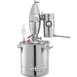 50L 13 Gal Water Wine Alcohol Distiller Moonshine Still Boiler Stainless Copper