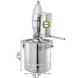 50L 13 Gal Water Wine Alcohol Distiller Moonshine Still Boiler Stainless Copper