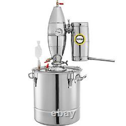 50L 13 Gal Water Wine Alcohol Distiller Moonshine Still Boiler Stainless Copper